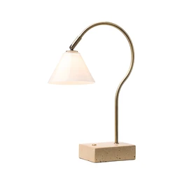 Question Portabel Bordslampa Antique Mässing/Opal