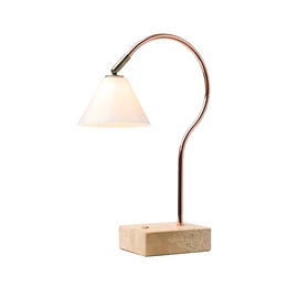 Question Portabel Bordslampa i Koppar Antique och Mässing Opal