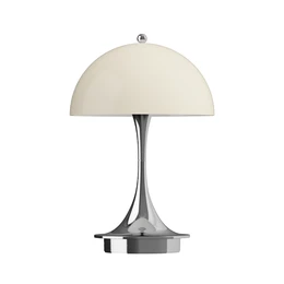 Panthella 160 Portabel Bordslampa V3 Krom Opal Beige - Louis Poulsen